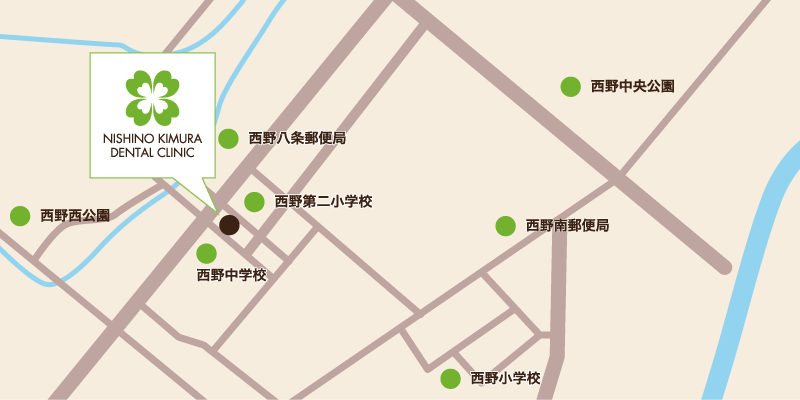 札幌市西区西野8条・西野きむら歯科・アクセスマップ